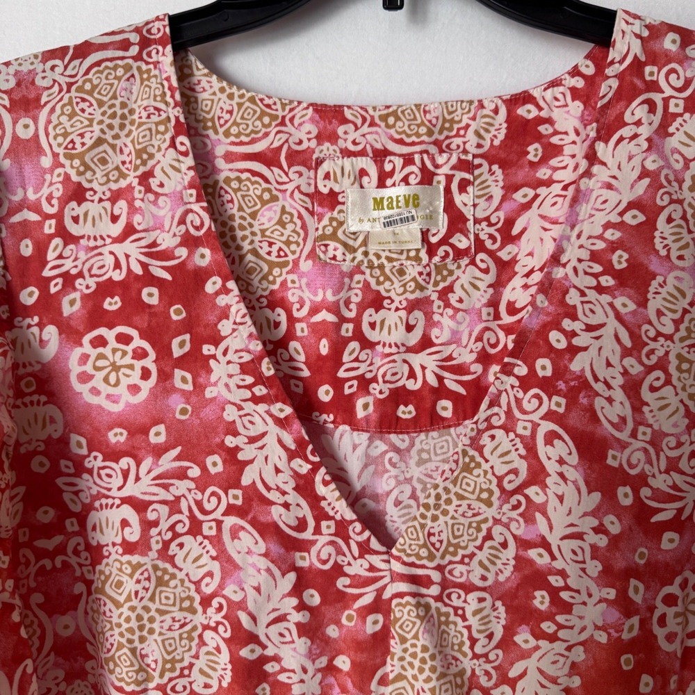 Maeve Anthropologie Women Flutter Sleeve Babydoll Midi Dress Size 1X - Picture 8 of 13